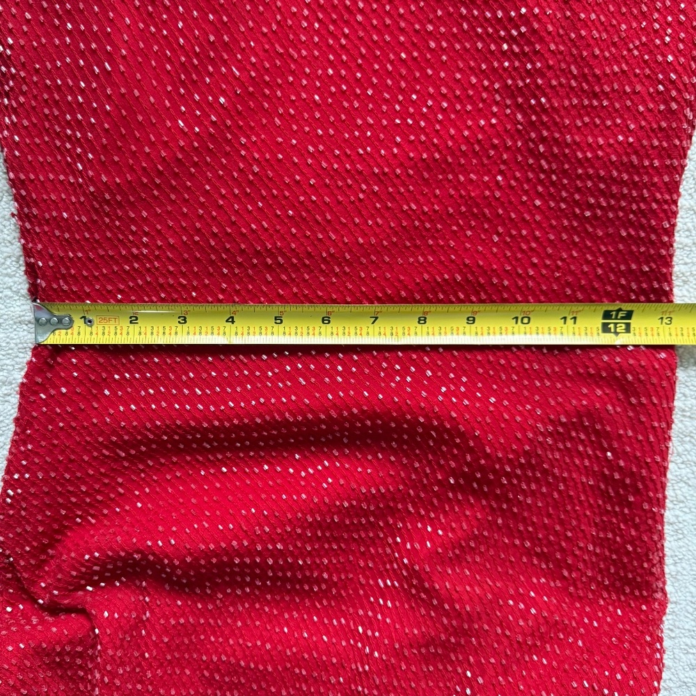 STENAY | Red Silk Beaded Open Back Gown Sz 4 - Picture 4 of 13